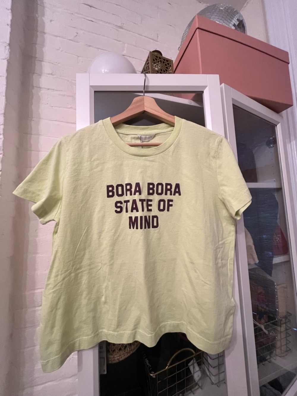 Zara Bora Bora State of Mind Graphic Tee - Light Lime